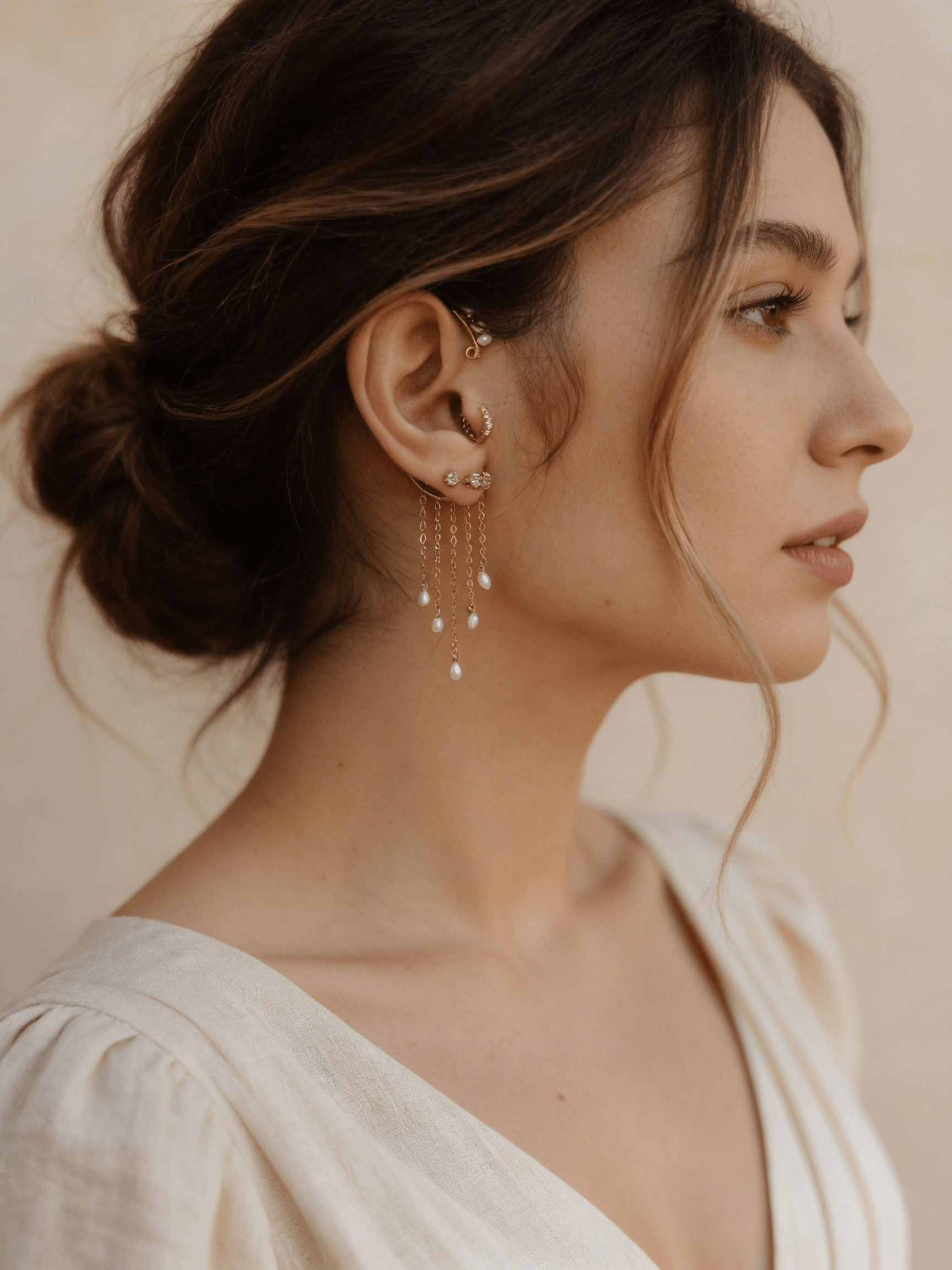 Cuff Bijou d'oreille Rain - Gold Filled 14k - Joia Bijou