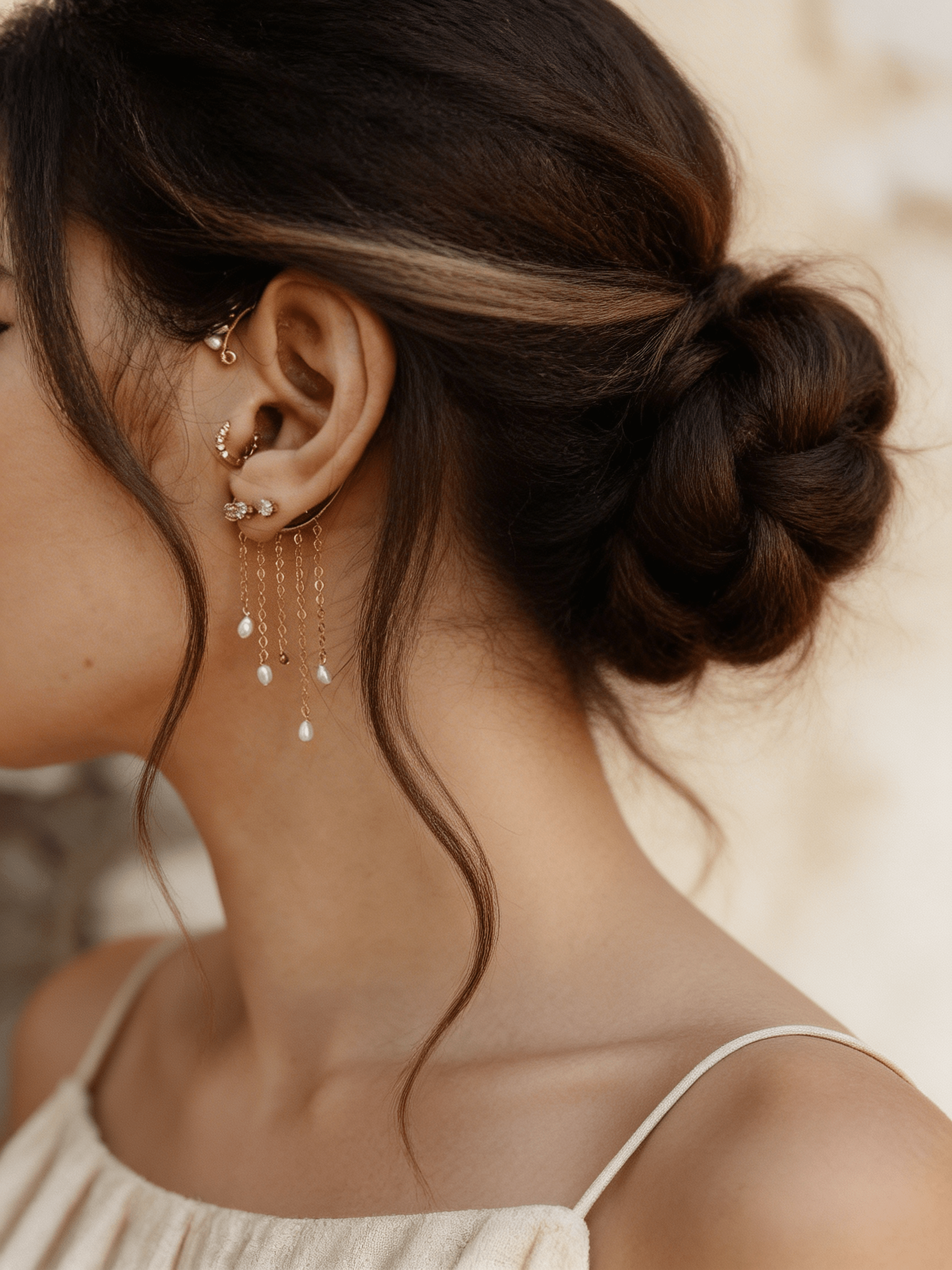 Cuff Bijou d'oreille Rain - Gold Filled 14k - Joia Bijou