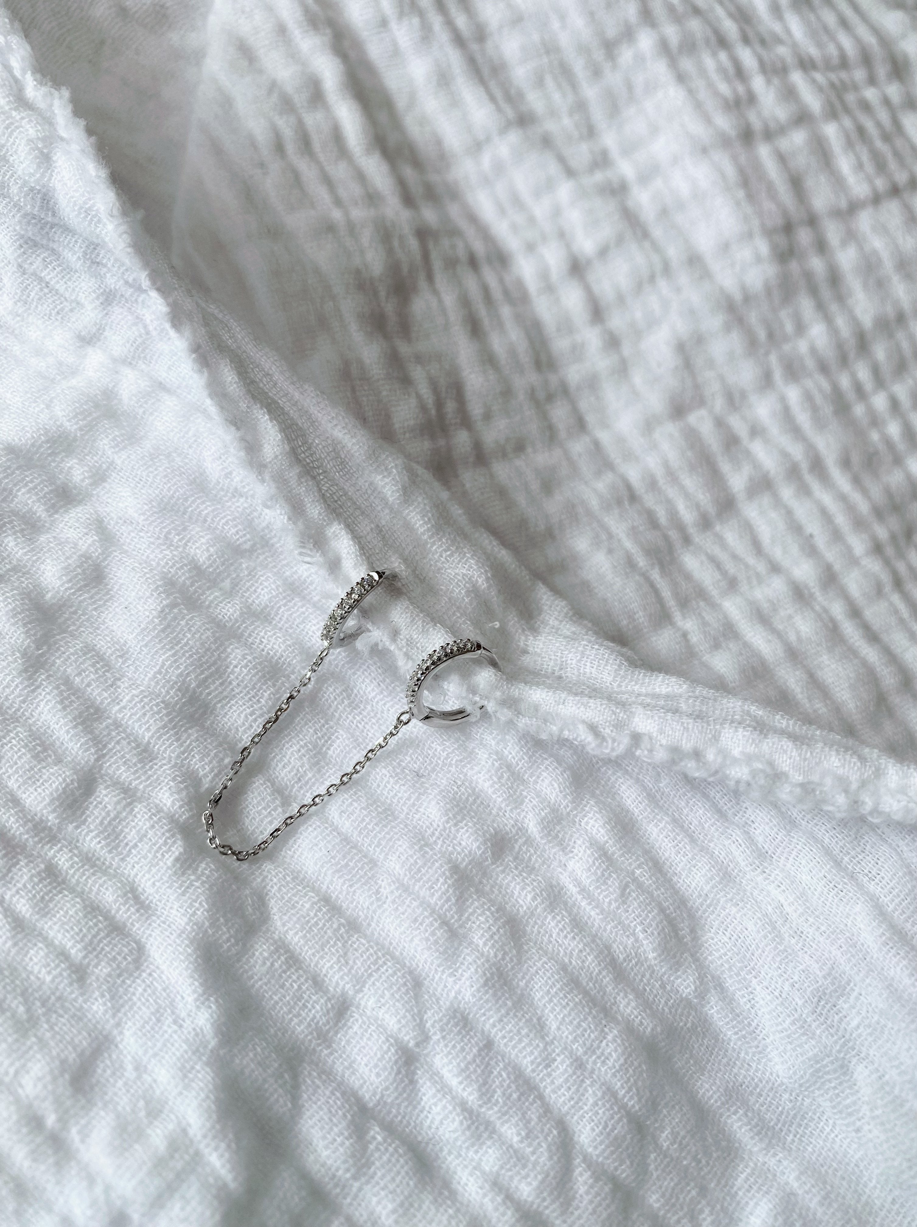 Double Boucles White – Dorées et Argent - Joia Bijou