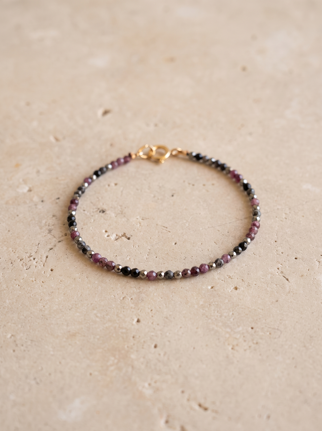 Bracelet Deep – Obsidienne & Jaspe Purple