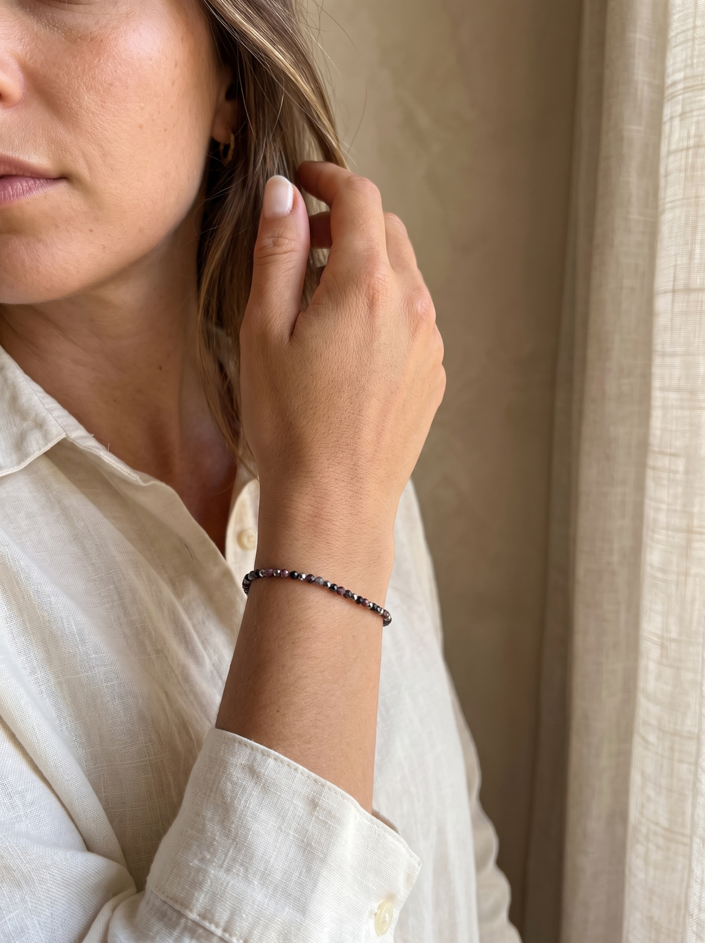 Bracelet Deep – Obsidienne & Jaspe Purple