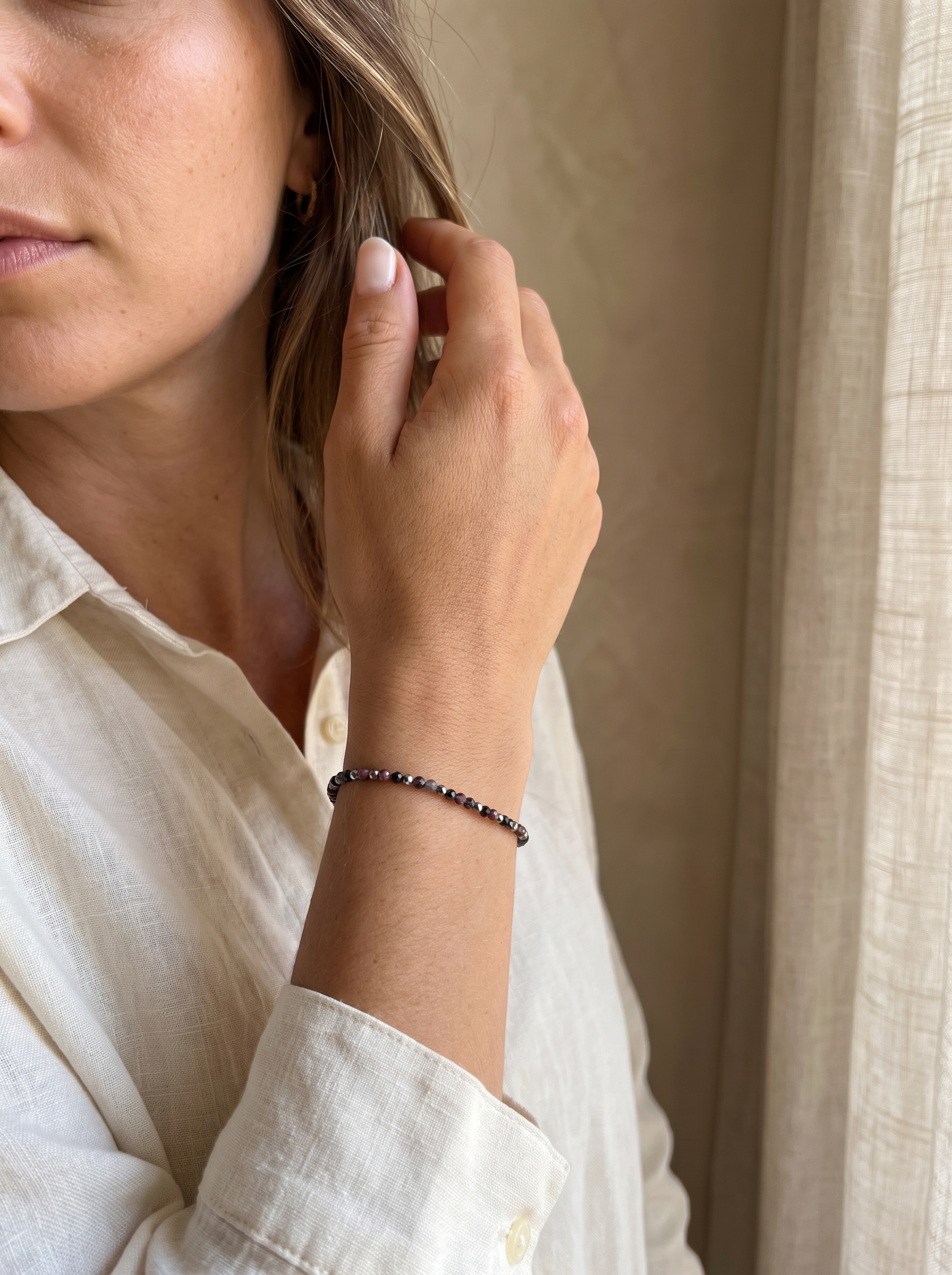 Bracelet Deep – Obsidienne & Jaspe Purple