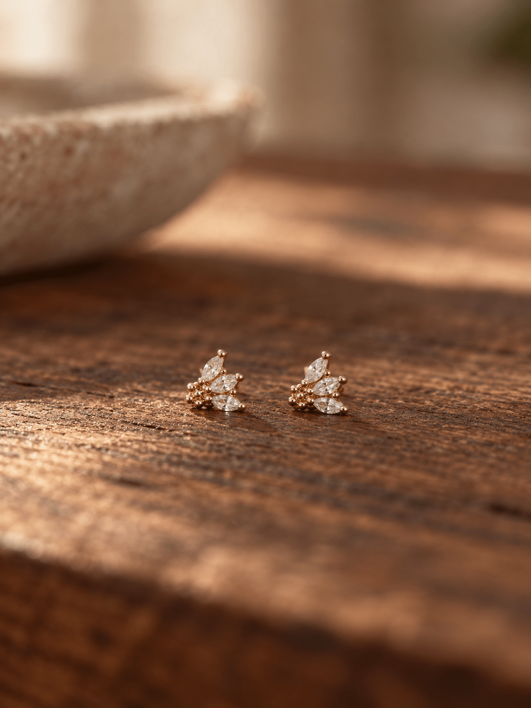 Puce d’Oreille Elise – Plaqué Or ou Argent 925 - Joia Bijou