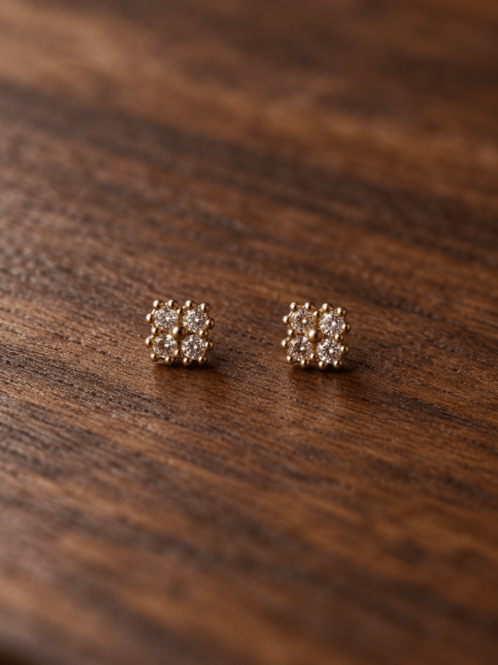 Puce d’Oreille Luck – Plaqué Or 750/000 ou Argent 925 - Joia Bijou