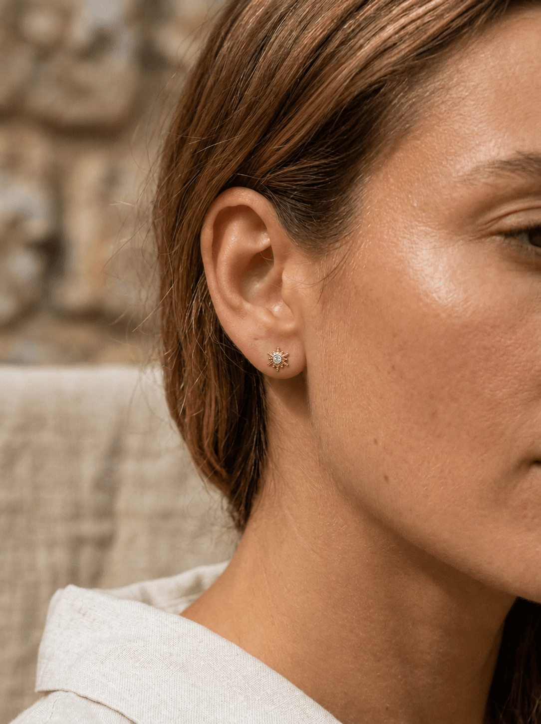 Puce Soleil Sun – Plaqué Or ou Argent 925 - Joia Bijou